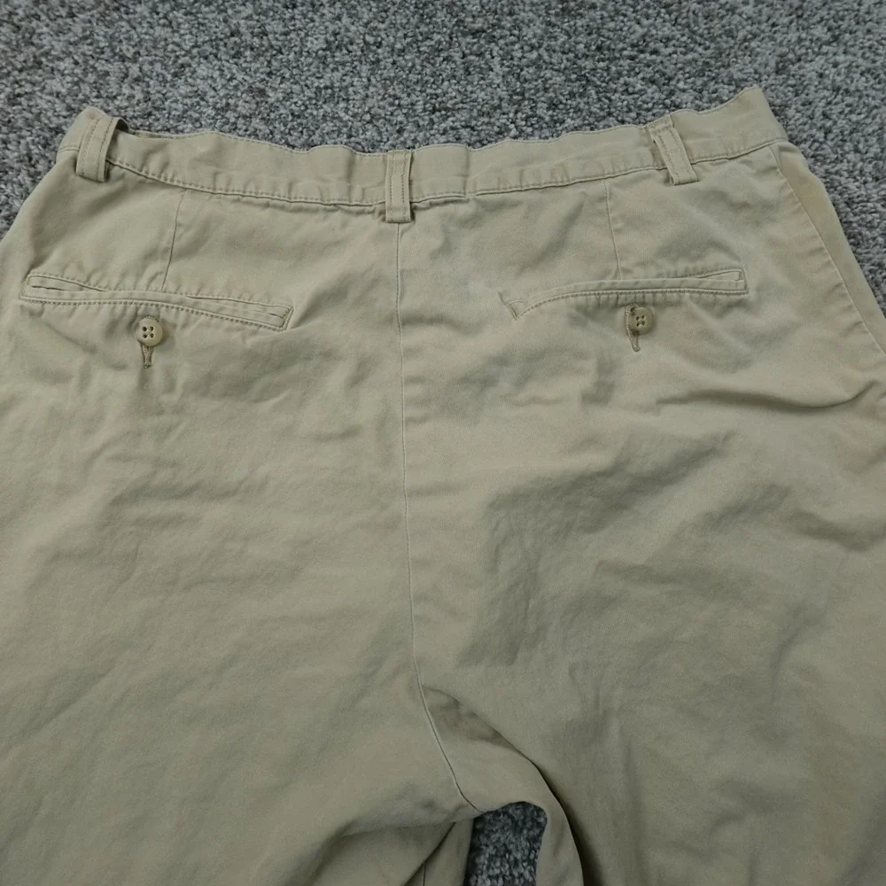 VTG Polo Ralph Lauren Shorts Mens 32 Beige Tan Brown Chino Khaki Golf Flat Front